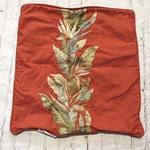 Tommy Bahama Tropical Embroidered Leaf Design Pillow Cover sham